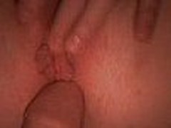 Wife fingers her clit whilst her husband pokes her until that babe squirts all over her husbands hard  cock.